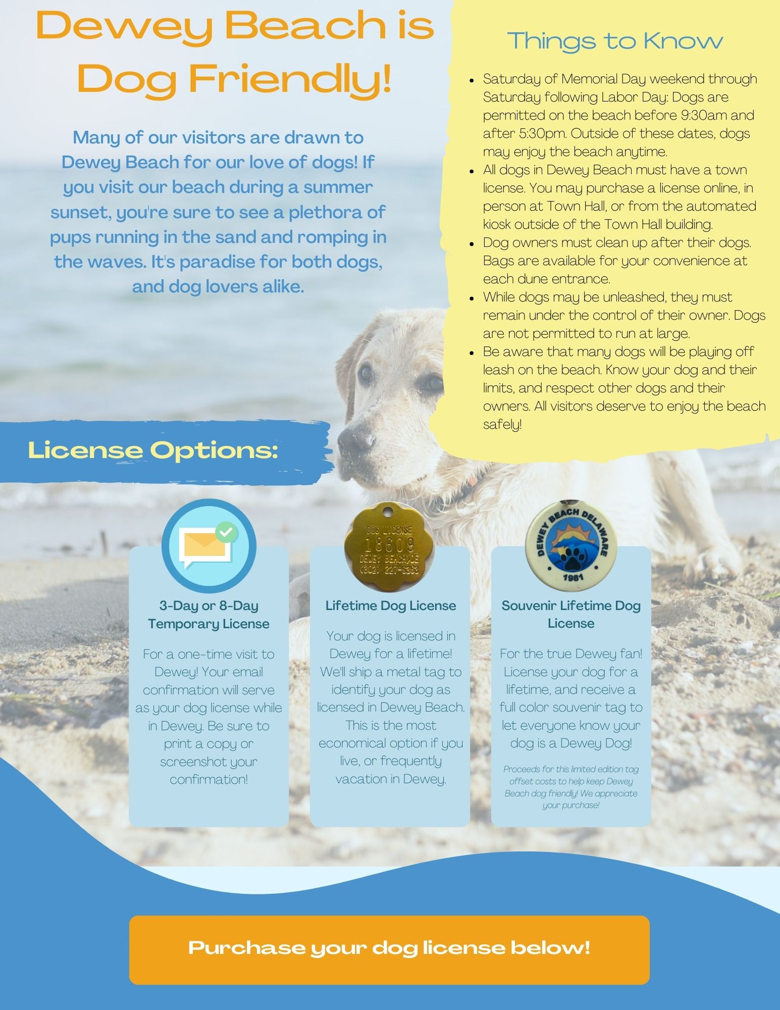 Town of Dewey Beach Delaware - Purchase a Dog License